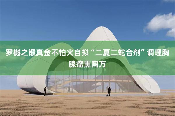 罗樾之锻真金不怕火自拟“二夏二蛇合剂”调理胸腺瘤熏陶方