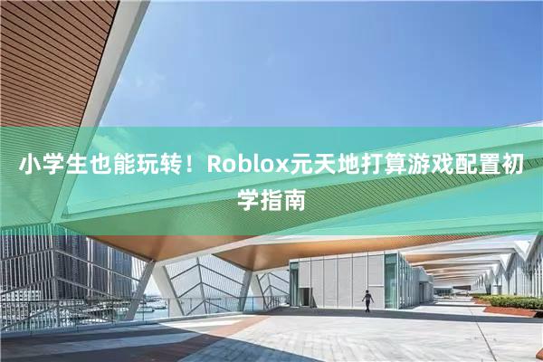小学生也能玩转！Roblox元天地打算游戏配置初学指南
